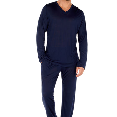 402183 Cocooning L/SLV V-Neck Shirt - 00RA Navy